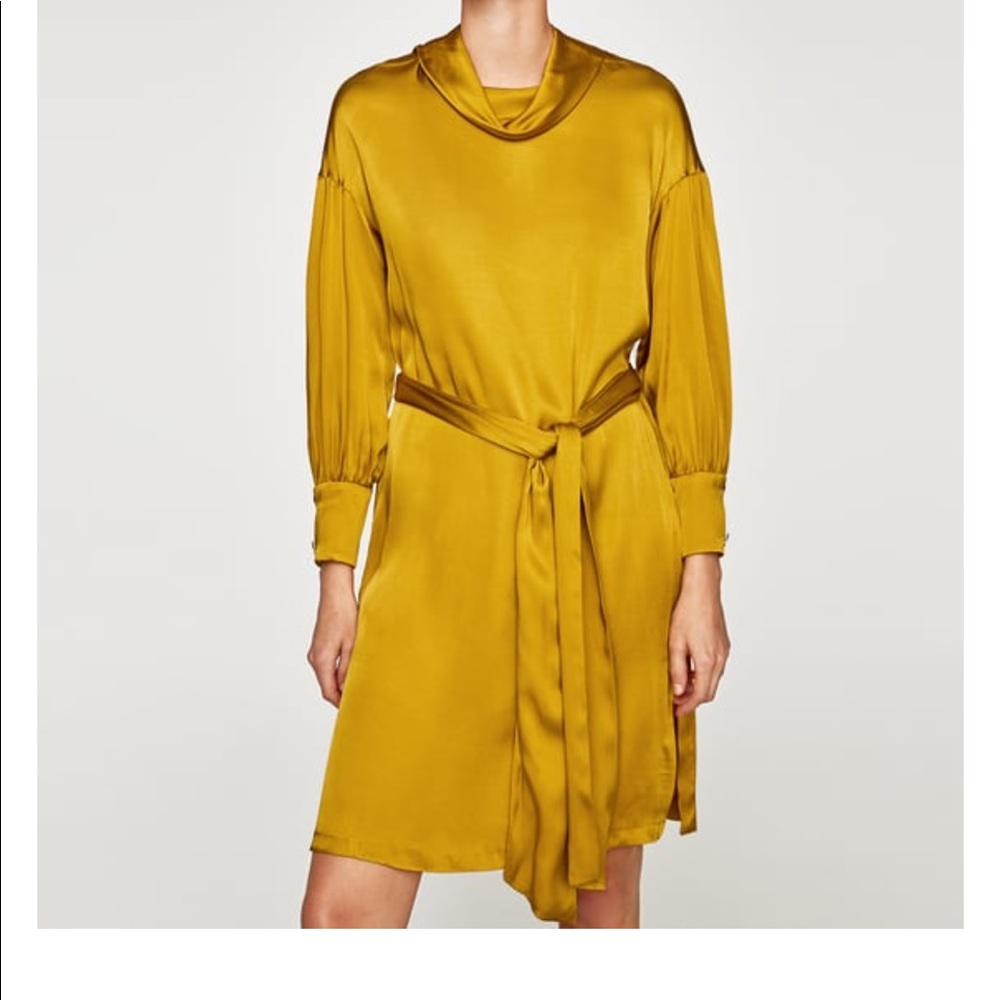 Zara Satin dress with belt